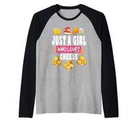 Solo una ragazza che ama il formaggio di formaggio per Maglia con Maniche Raglan
