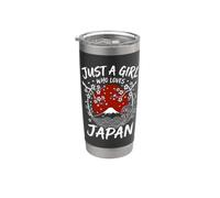 Solo una ragazza che ama il Giappone giapponese Fugi Mountain Sakura Bicchiere termico in acciaio inox doppia parete