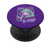 Solo una ragazza che ama il K-Pop Divertente design musicale coreano PopSockets PopGrip Adesivo