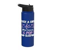 Solo una ragazza che ama il K-Pop e dormire Stainless Steel Insulated Water Bottle