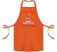 Solo Una Ragazza Che Ama Il Natale Divertente Grembiule In Cotone 100% Biologico