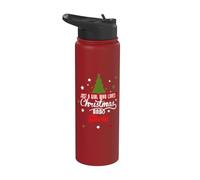 Solo una ragazza che ama il Natale e le cicogne Stainless Steel Insulated Water Bottle