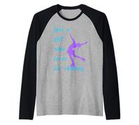 Solo una ragazza che ama il pattinaggio sul ghiaccio Pattinatore vintage Maglia con Maniche Raglan