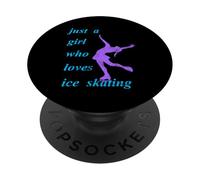 Solo una ragazza che ama il pattinaggio sul ghiaccio Pattinatore vintage PopSockets PopGrip Adesivo