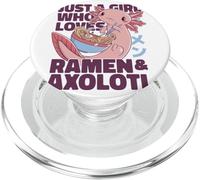 Solo una ragazza che ama il ramen e gli axolotl PopSockets PopGrip per MagSafe