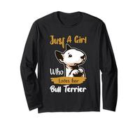 Solo Una Ragazza Che AMA Il Suo Bull Terrier Carino Bully Dog Lover Maglia a Manica