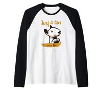 Solo Una Ragazza Che AMA Il Suo Bull Terrier Carino Bully Dog Lover Maglia con Maniche Raglan