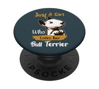 Solo una ragazza che ama il suo Bull Terrier Carino Bully Dog Lover PopSockets PopGrip Adesivo