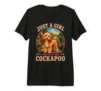 Solo Una Ragazza Che AMA Il Suo Proprietario della Mamma del Cane Cockapoo Maglietta Premium