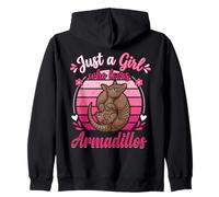 Solo Una Ragazza Che AMA Il Tramonto Rosa degli armadilli Felpa con Cappuccio