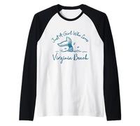 Solo Una Ragazza Che AMA la Coda di Pesce Sirena di Virginia Beach Maglia con Maniche Raglan