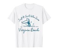 Solo Una Ragazza Che AMA la Coda di Pesce Sirena di Virginia Beach Maglietta