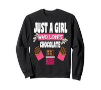 Solo una ragazza che ama la grafica di cioccolato divertente Felpa