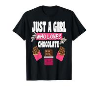 Solo una ragazza che ama la grafica di cioccolato divertente Maglietta