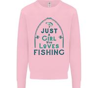 Solo Una Ragazza Che Ama La Pesca Felpa Per Bambini
