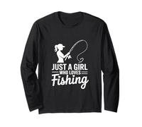 Solo una ragazza che ama la pesca Novelty Style Maglia a Manica