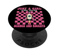 Solo una ragazza che ama la scienza e l'ingegnere aerospaziale dei razzi PopSockets PopGrip Adesivo