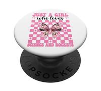 Solo una ragazza che ama la scienza e l'ingegnere aerospaziale dei razzi PopSockets PopGrip Adesivo
