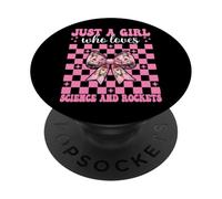 Solo una ragazza che ama la scienza e l'ingegnere aerospaziale dei razzi PopSockets PopGrip Adesivo