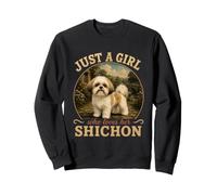 Solo Una Ragazza Che AMA la Sua Mamma Cane Shichon Zuchon Felpa