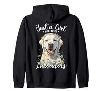 Solo una ragazza che ama labrador retrievers White Cream Labs Felpa con Cappuccio