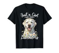 Solo una ragazza che ama labrador retrievers White Cream Labs Maglietta