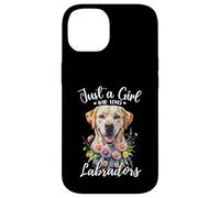 Solo una ragazza che ama labrador retrievers Yellow Cream Labs Custodia per iPhone 14
