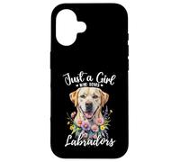 Solo una ragazza che ama labrador retrievers Yellow Cream Labs Custodia per iPhone 16