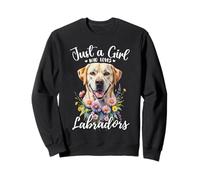 Solo una ragazza che ama labrador retrievers Yellow Cream Labs Felpa