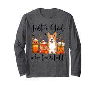 Solo Una Ragazza Che AMA l'autunno Corgi Dog Pumpkin Cozy Autumn Maglia a Manica