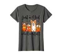 Solo Una Ragazza Che AMA l'autunno Corgi Dog Pumpkin Cozy Autumn Maglietta