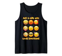 Solo Una Ragazza Che AMA Le Emoticons Carino & Facce Emozioni Divertenti Canotta