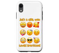 Solo una ragazza che ama le emoticons Carino & Facce emozioni divertenti Custodia per iPhone XR