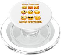 Solo una ragazza che ama le emoticons Carino & Facce emozioni divertenti PopSockets PopGrip per MagSafe