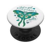 Solo una ragazza che ama le falene lunari PopSockets PopGrip Adesivo