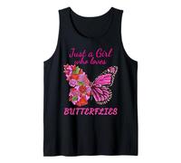 Solo Una Ragazza Che AMA Le Farfalle metà Fiori Farfalla Canotta