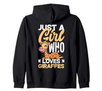 Solo Una Ragazza Che AMA Le Giraffe, Simpatica Figlia Animale Felpa con Cappuccio