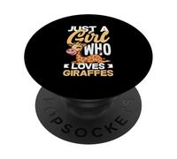 Solo una ragazza che ama le giraffe, simpatica figlia animale PopSockets PopGrip Adesivo