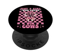 Solo una ragazza che ama le mucche Allevatore di latte Coquette di allevamento di mucche PopSockets PopGrip Adesivo