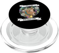 Solo una ragazza che ama le mucche divertente animale da fattoria PopSockets PopGrip per MagSafe