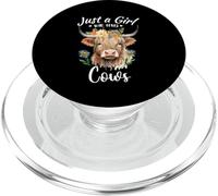 Solo una ragazza che ama le mucche Highland Cows donne proprietario di bestiame PopSockets PopGrip per MagSafe