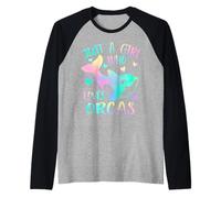 Solo Una Ragazza Che AMA Le Orcas Maglia con Maniche Raglan