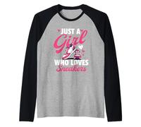 Solo Una Ragazza Che AMA Le Scarpe da Ginnastica - Sneaker Head Sneaker Fan Maglia con Maniche Raglan