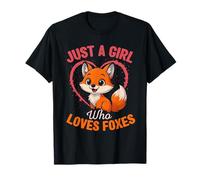 Solo una ragazza che ama le volpi Simpatica arte della volpe Animal Fox Maglietta
