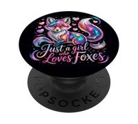 Solo una ragazza che ama le volpi Simpatici amanti degli animali volpi per ragazze PopSockets PopGrip Adesivo