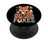 Solo una ragazza che ama le volpi Simpatici amanti degli animali volpi per ragazze PopSockets PopGrip Adesivo