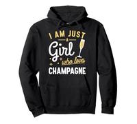 Solo Una Ragazza Che AMA Lo Champagne Felpa con Cappuccio