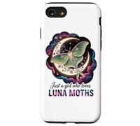 Solo una ragazza che ama Luna Moths Galaxy Butterfly Lover Custodia per iPhone SE (2020) / 7/8