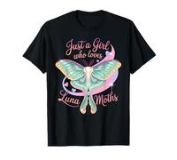 Solo Una Ragazza Che AMA Luna Moths Pink Butterfly Ragazze Carine Maglietta