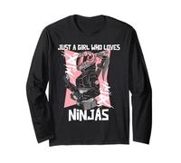 Solo Una Ragazza Che AMA Ninjas Cool Ninja Ragazza Ninja Amante Maglia a Manica